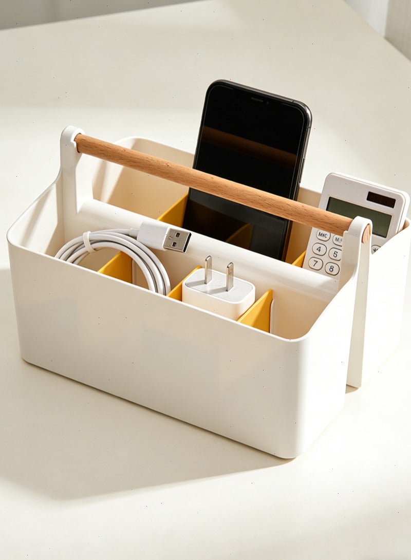 Yoawllty Desk Organizer, Desktop Stationery Organizer, Desktop Pen Pencil Card Holder, Desk Organization with 8 Compartments for School, Home, Office - Image 1